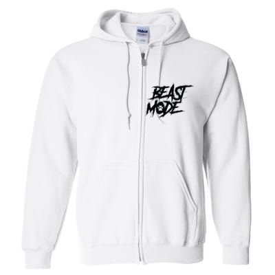 Beast Mode Gym Motivation Graphic Full Zip Hoodie