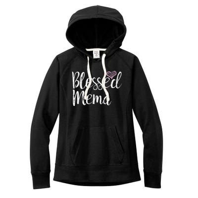 Blessed Mema Grandma Gifts Women's Fleece Hoodie