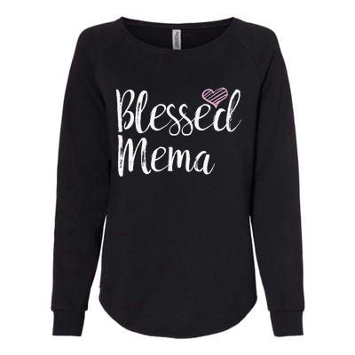 Blessed Mema Grandma Gifts Womens California Wash Sweatshirt