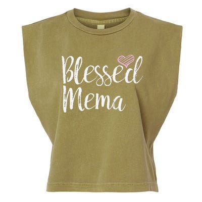 Blessed Mema Grandma Gifts Garment-Dyed Women's Muscle Tee