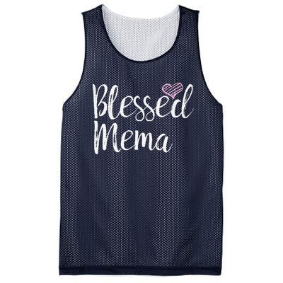 Blessed Mema Grandma Gifts Mesh Reversible Basketball Jersey Tank