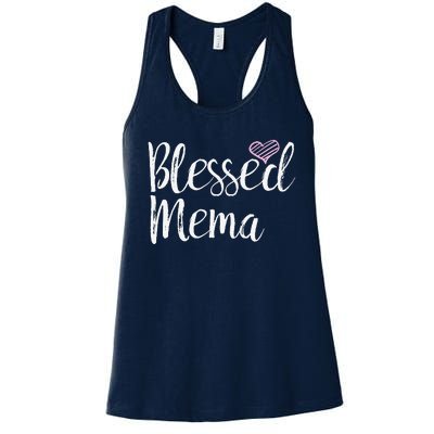 Blessed Mema Grandma Gifts Women's Racerback Tank