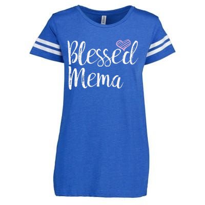 Blessed Mema Grandma Gifts Enza Ladies Jersey Football T-Shirt