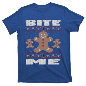 Bite Me Gingerbread Ugly Christmas Gift T-Shirt