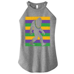 Bigfoot Mardi Gras Sasquatch Funny Gift Women's Perfect Tri Rocker Tank