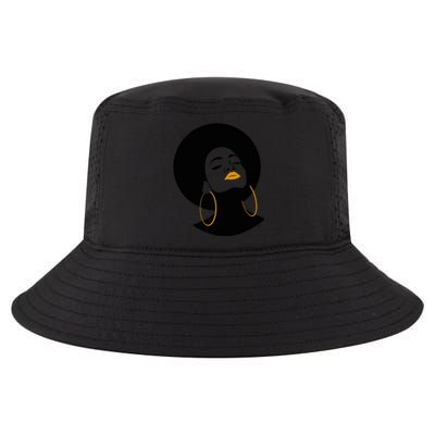 Black Magic Gold Lips Afro Queen Melanin Gift Cool Comfort Performance Bucket Hat