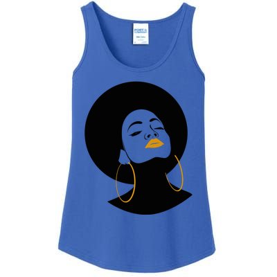 Black Magic Gold Lips Afro Queen Melanin Gift Ladies Essential Tank