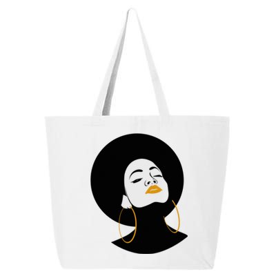 Black Magic Gold Lips Afro Queen Melanin Gift 25L Jumbo Tote