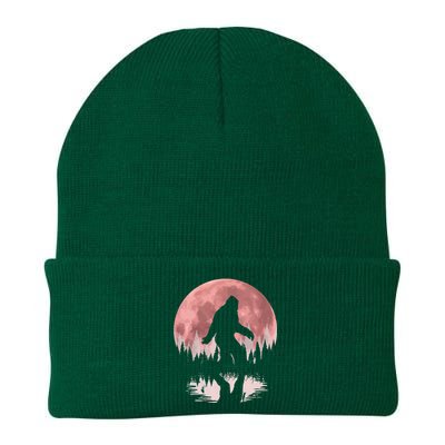 Bigfoot Moon Graphic Night Forest! Cool Sasquatch Knit Cap Winter Beanie