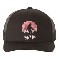 Bigfoot Moon Graphic Night Forest! Cool Sasquatch Yupoong Adult 5-Panel Trucker Hat