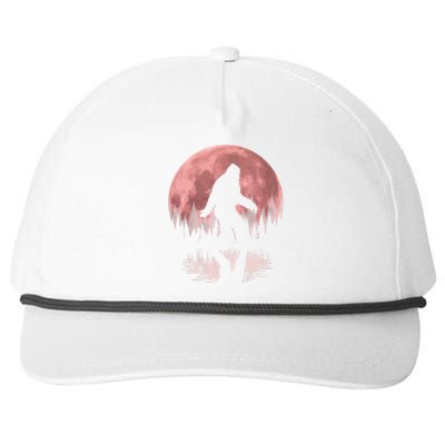 Bigfoot Moon Graphic Night Forest! Cool Sasquatch Snapback Five-Panel Rope Hat