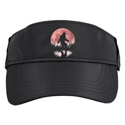 Bigfoot Moon Graphic Night Forest! Cool Sasquatch Adult Drive Performance Visor