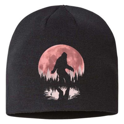 Bigfoot Moon Graphic Night Forest! Cool Sasquatch Sustainable Beanie