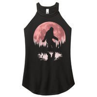 Bigfoot Moon Graphic Night Forest! Cool Sasquatch Women’s Perfect Tri Rocker Tank