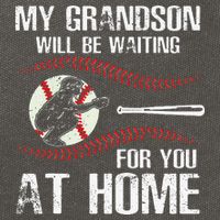 Baseball My Grandson Will Be Waiting For You At Home Cotton Canvas Backpack