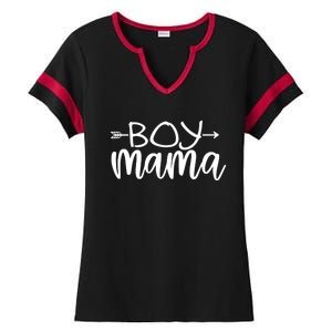 Boy Mama Graphic Mom Gift Ladies Halftime Notch Neck Tee