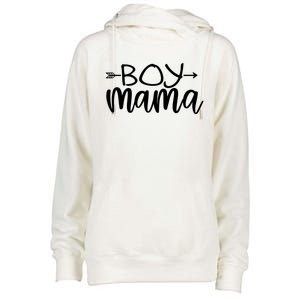 Boy Mama Graphic Mom Gift Womens Funnel Neck Pullover Hood