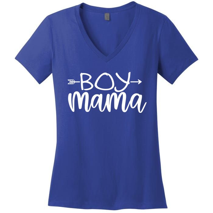 Boy Mama Graphic Mom Gift Women's V-Neck T-Shirt