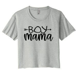 Boy Mama Graphic Mom Gift Women's Crop Top Tee