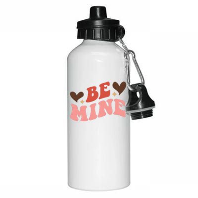 Be Mine Groovy Retro Valentine's Day Gift Aluminum Water Bottle