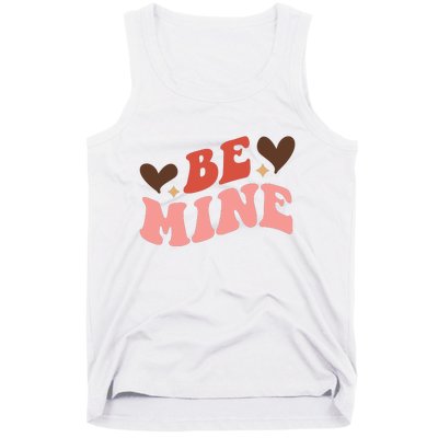 Be Mine Groovy Retro Valentine's Day Gift Tank Top