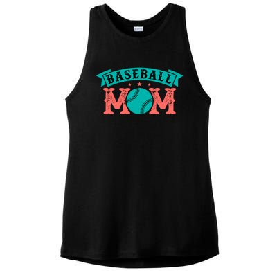 Baseball Mom Gift For Mom Vintage Ladies PosiCharge Tri-Blend Wicking Tank