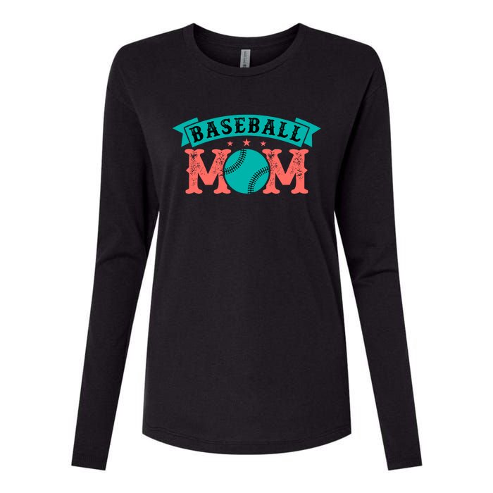 Baseball Mom Gift For Mom Vintage Womens Cotton Relaxed Long Sleeve T-Shirt