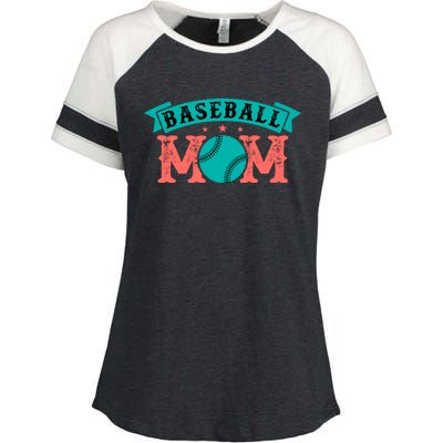 Baseball Mom Gift For Mom Vintage Enza Ladies Jersey Colorblock Tee