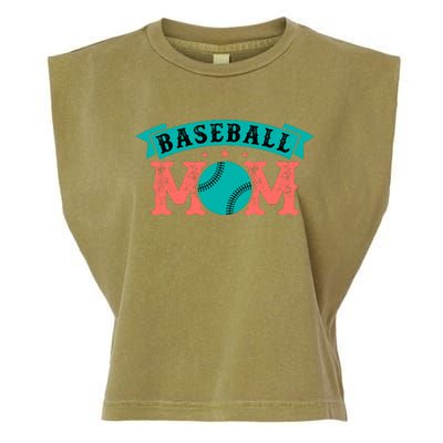 Baseball Mom Gift For Mom Vintage Garment-Dyed Women's Muscle Tee