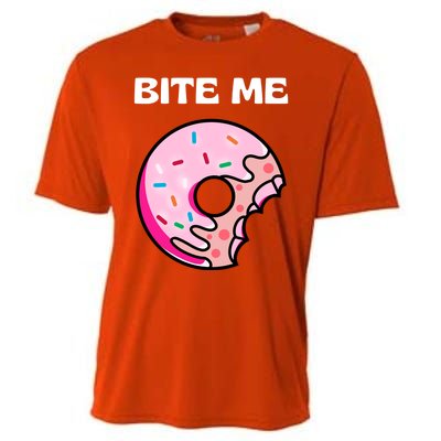 Bite Me Gift Donut Crew Gift Cooling Performance Crew T-Shirt