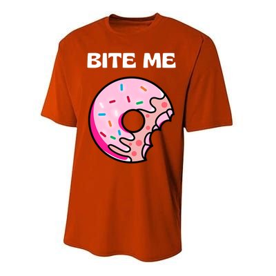 Bite Me Gift Donut Crew Gift Performance Sprint T-Shirt