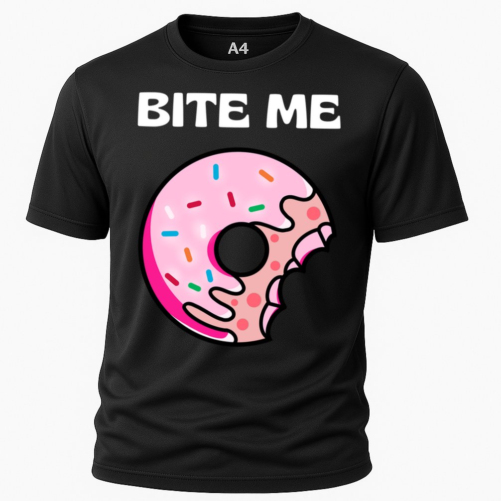 Bite Me Gift Donut Crew Gift Cooling Performance Crew T-Shirt
