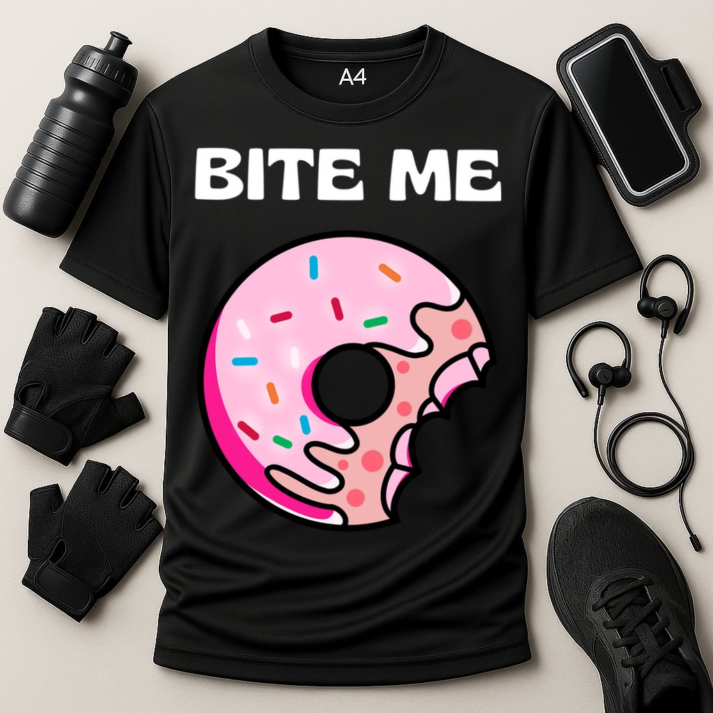 Bite Me Gift Donut Crew Gift Cooling Performance Crew T-Shirt