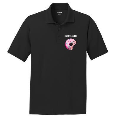 Bite Me Gift Donut Crew Gift PosiCharge RacerMesh Polo