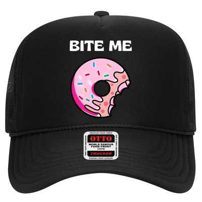 Bite Me Gift Donut Crew Gift Trucker Hat