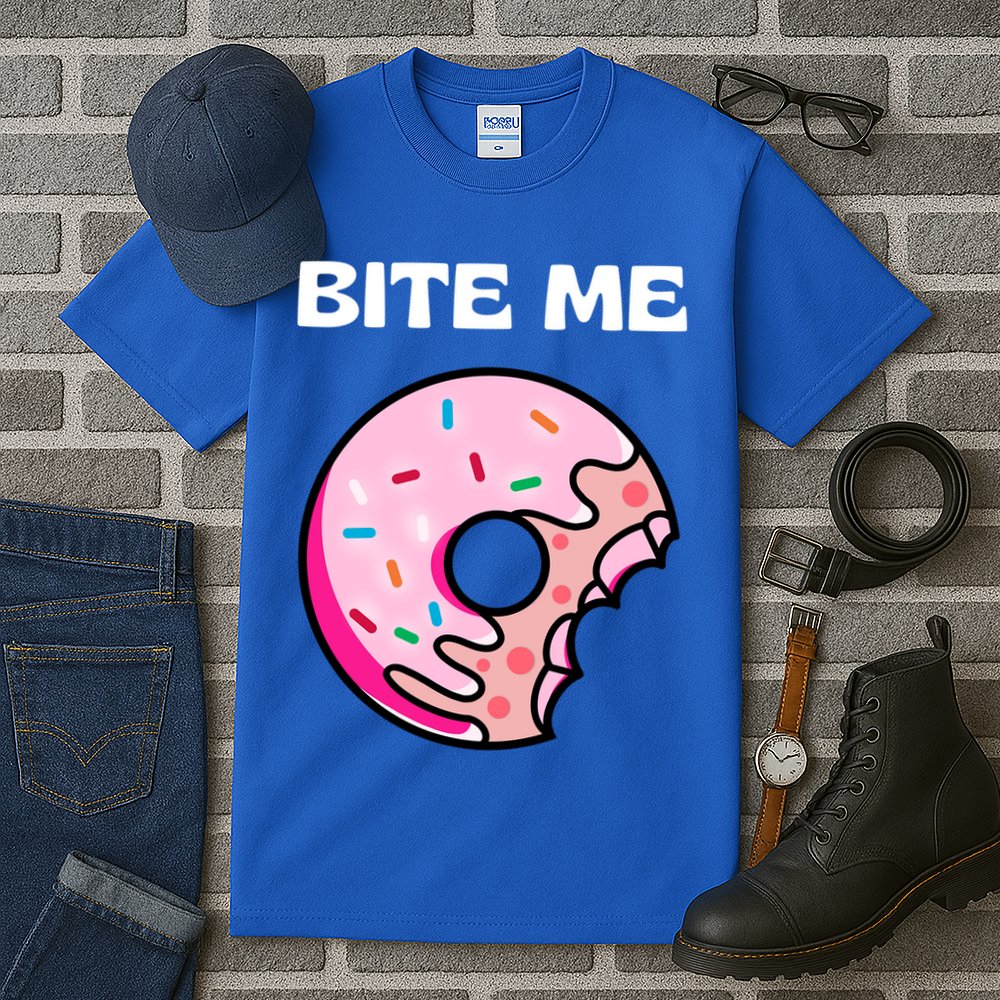 Bite Me Gift Donut Crew Gift Tall T-Shirt