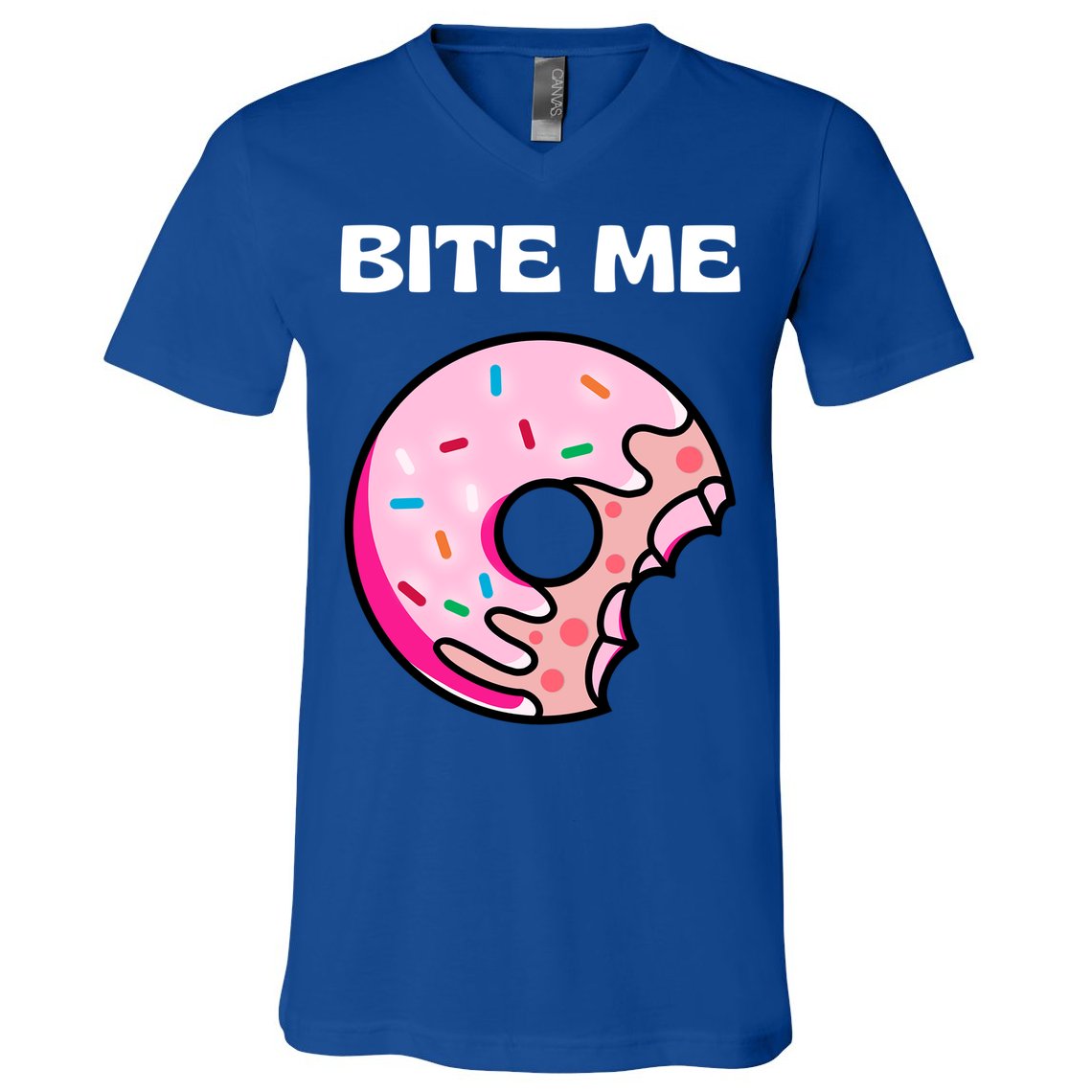 Bite Me Gift Donut Crew Gift V-Neck T-Shirt
