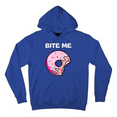 Bite Me Gift Donut Crew Gift Tall Hoodie