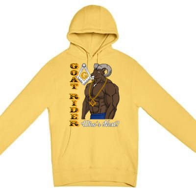 Brothers Masons Goat Rider WhoS Next Masonic FatherS Day Premium Pullover Hoodie