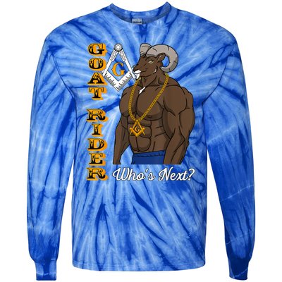 Brothers Masons Goat Rider WhoS Next Masonic FatherS Day Tie-Dye Long Sleeve Shirt