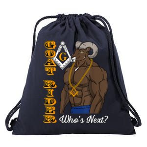 Brothers Masons Goat Rider WhoS Next Masonic FatherS Day Drawstring Bag