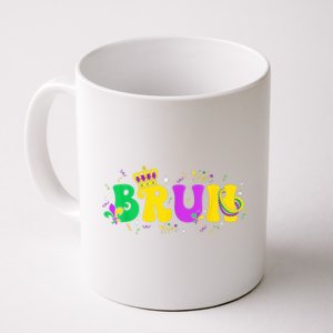 Bruh Mardi Gras Bruh Male Female Celebrating Mardi Gras Mask Festival Coffee Mug