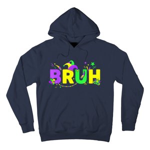 Bruh Mardi Gras Bruh Male Female Happy Mardi Gras Mask Hoodie