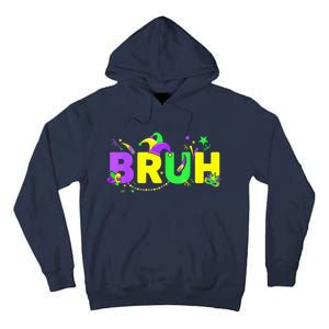 Bruh Mardi Gras Bruh Male Female Happy Mardi Gras Mask Tall Hoodie