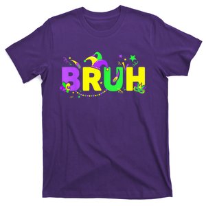 Bruh Mardi Gras Bruh Male Female Happy Mardi Gras Mask T-Shirt