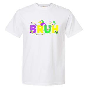 Bruh Mardi Gras Bruh Male Female Happy Mardi Gras Mask Garment-Dyed Heavyweight T-Shirt