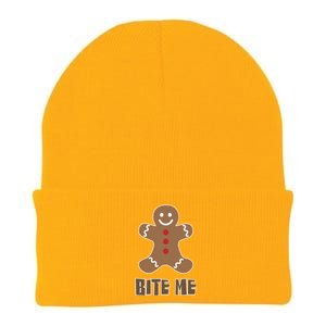 Bite Me (Gingerbread For Christmas) Cute Gift Knit Cap Winter Beanie