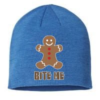 Bite Me (Gingerbread For Christmas) Cute Gift Sustainable Beanie