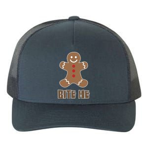 Bite Me (Gingerbread For Christmas) Cute Gift Yupoong Adult 5-Panel Trucker Hat