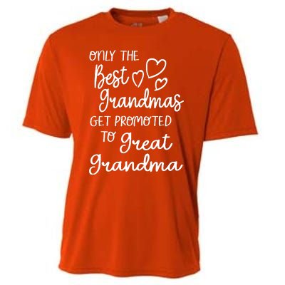 Best Moms Get Promoted To Great Grandma Great Grandmother Cooling Performance Crew T-Shirt